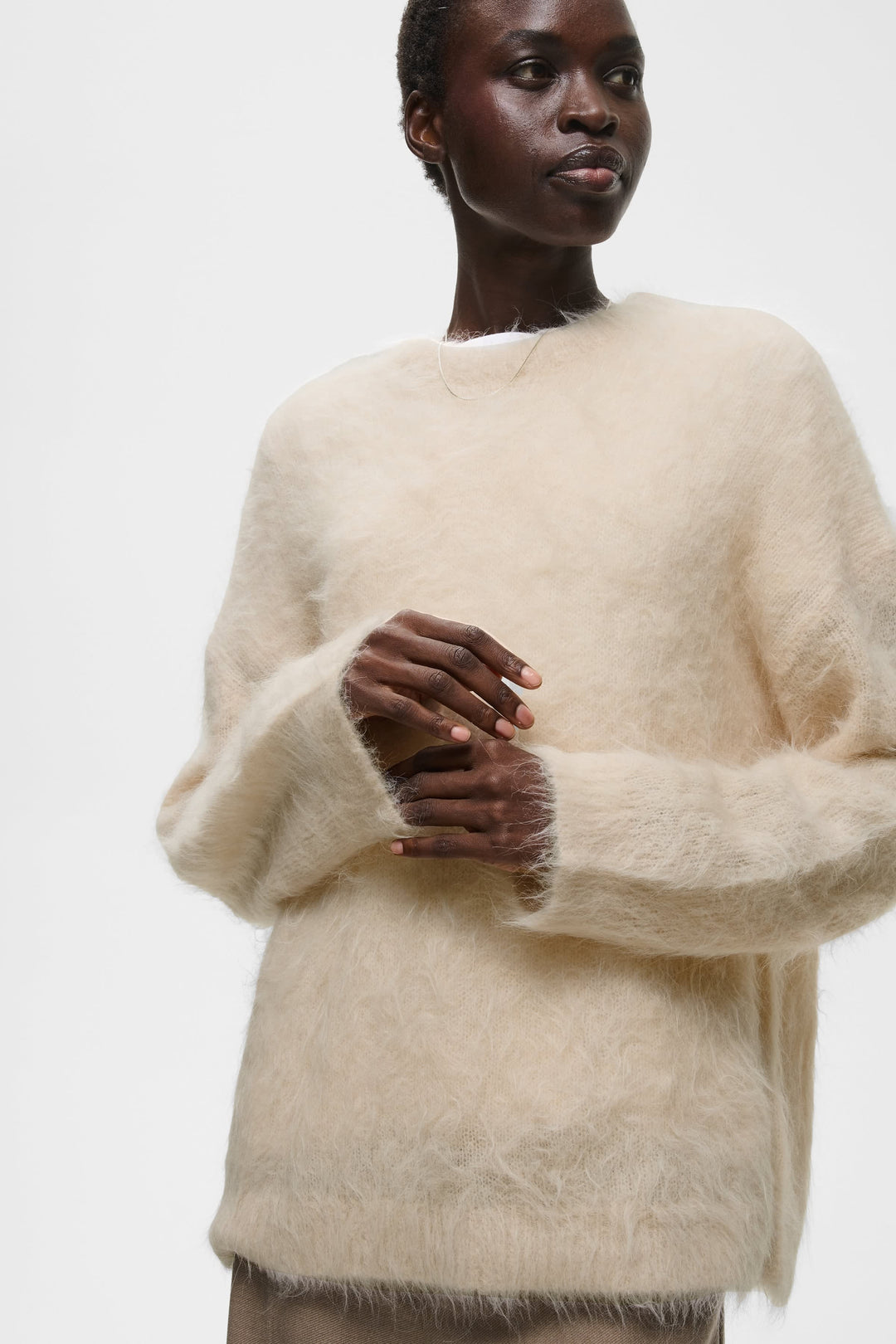 Tricot Pello duveteux à col rond pour femme Inwear