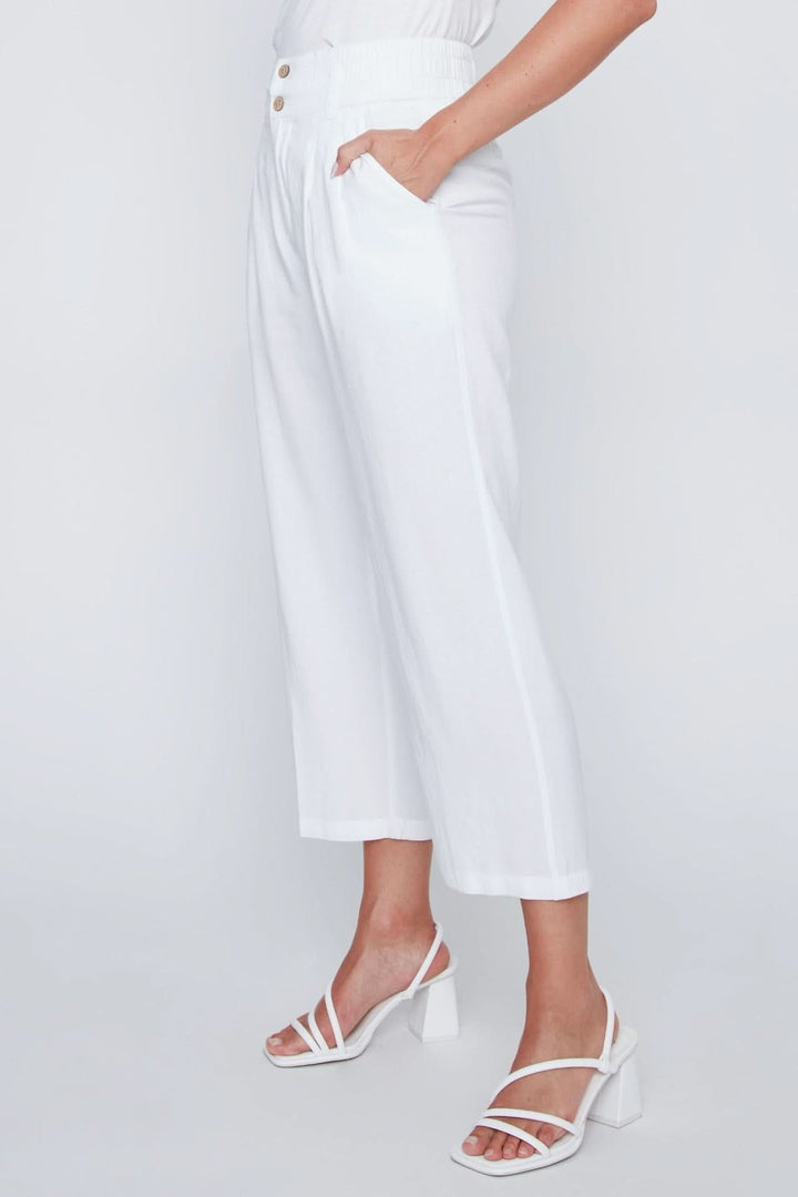 Pantalon écourté à jambe large