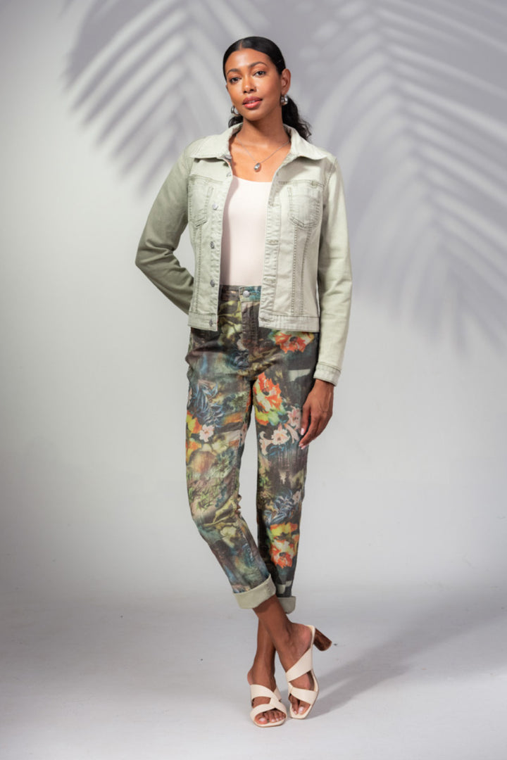 Pantalon imprimé tropical