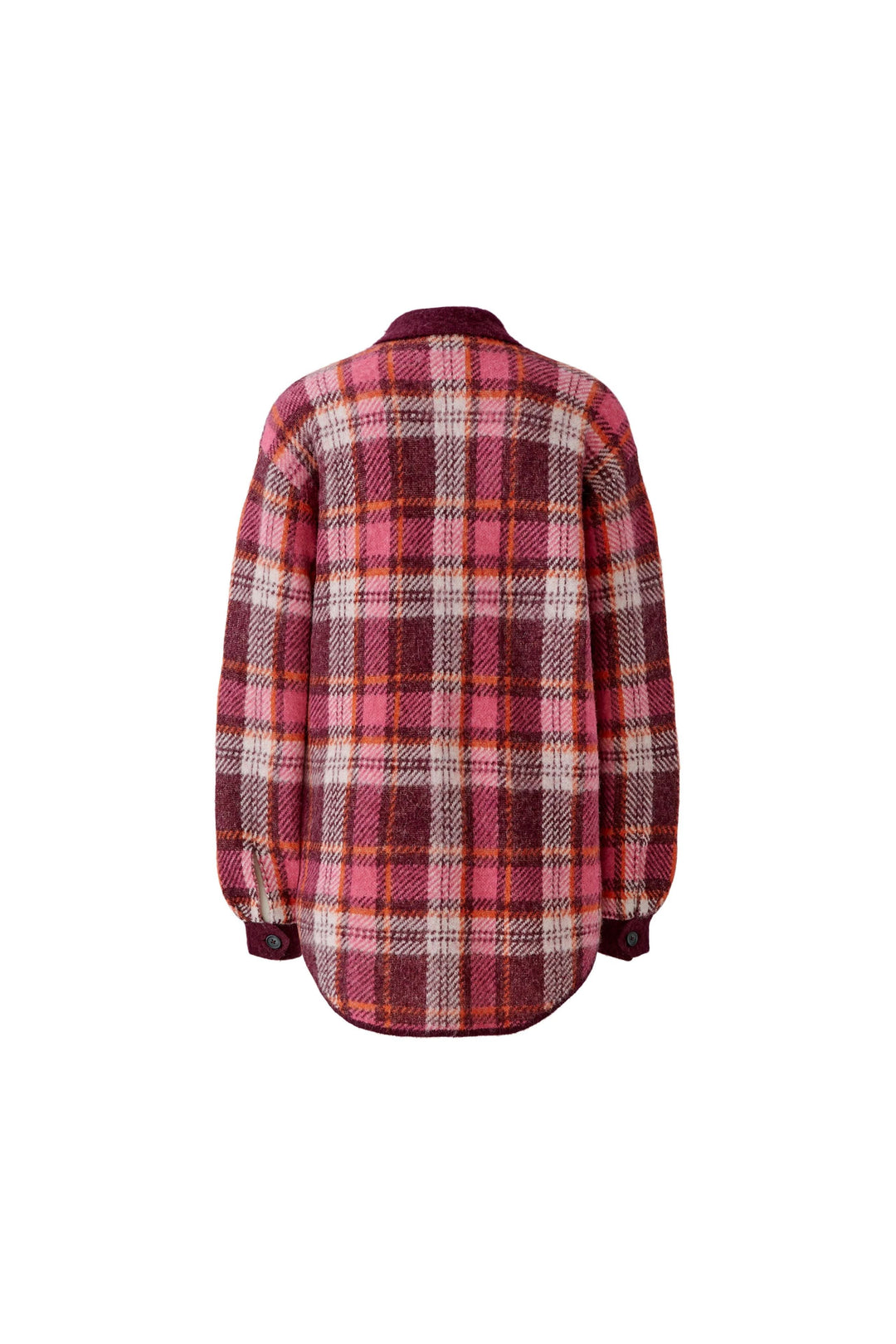 Veste-chemise à carreaux avec poches plaquées vue de face pour femme Oui