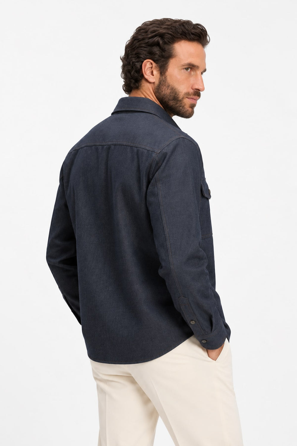 Veste chemise texturée à poches plaquées pour homme Hugo Boss