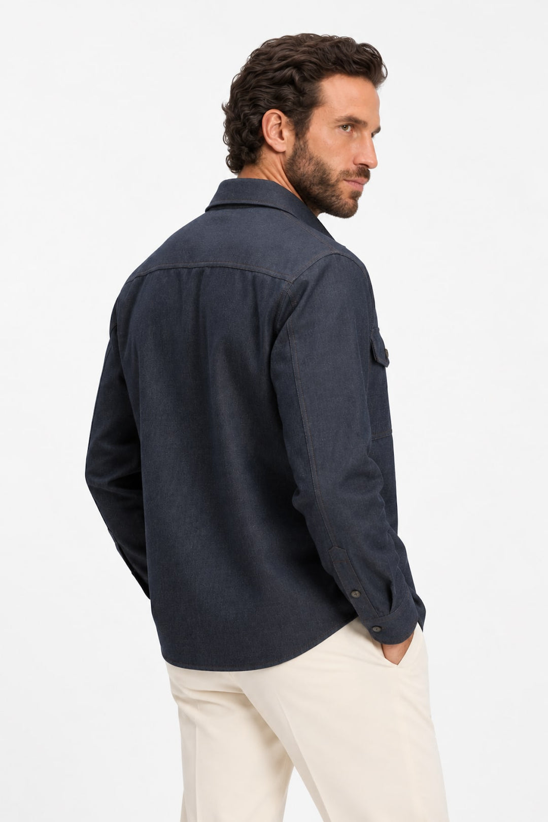 Veste chemise texturée à poches plaquées pour homme Hugo Boss