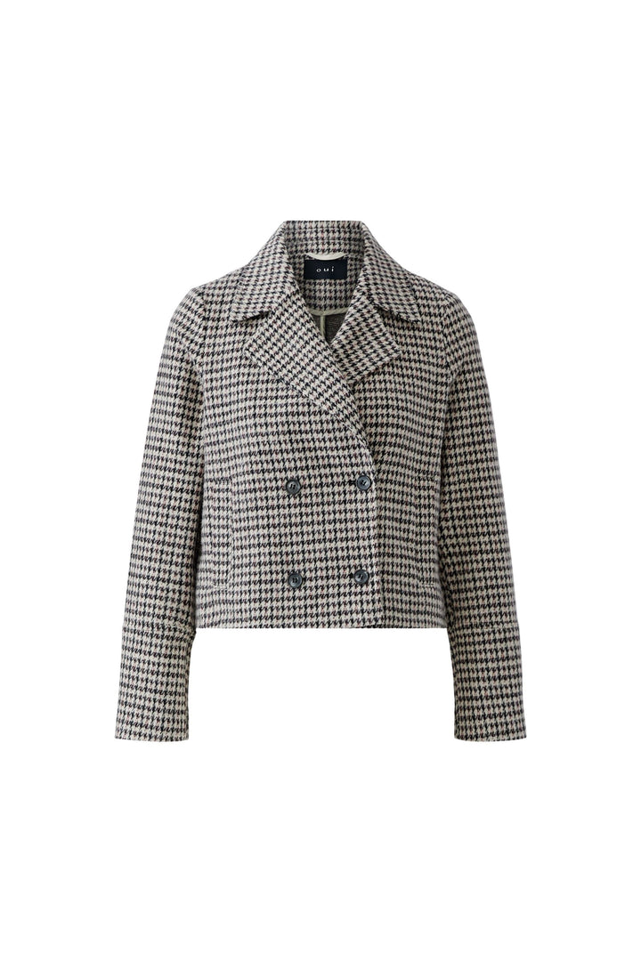 Veste courte à carreaux pour femme Oui