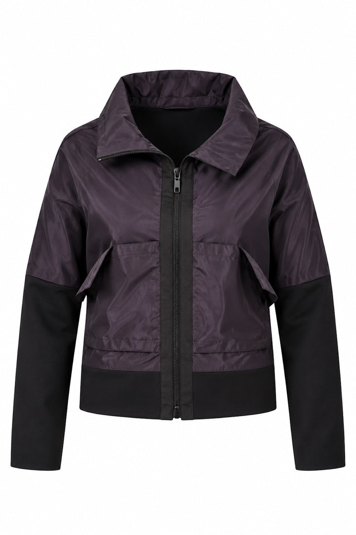 Veste courte Bire à col montant et empiècements contrastants pour femme xenia