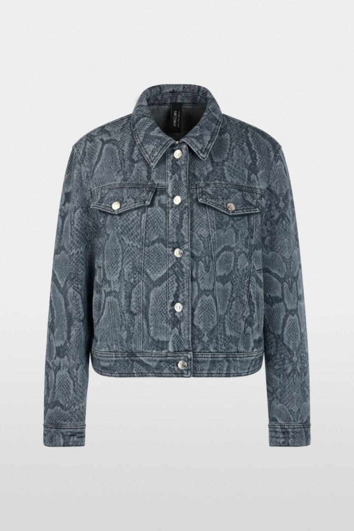 Vue de côté veste serpent Marc Cain femme beige - Valérie Simon