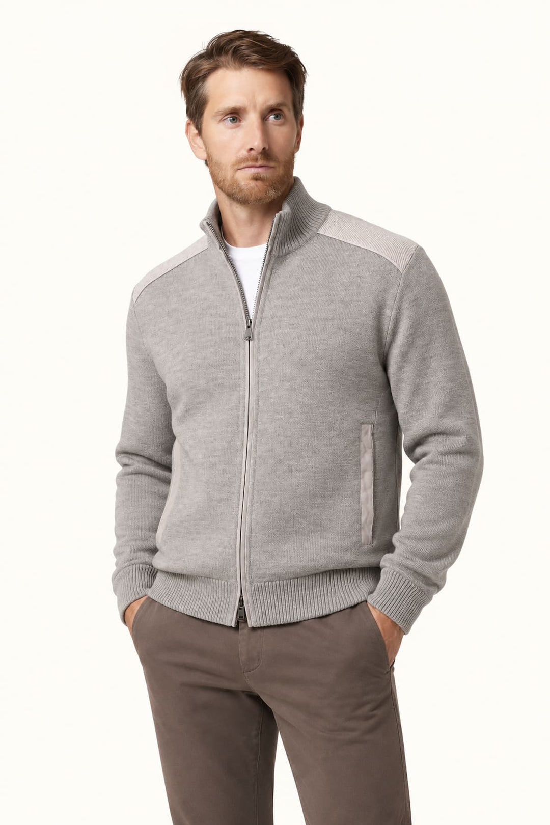 Veste en tricot à col montant pour homme Paul and Shark