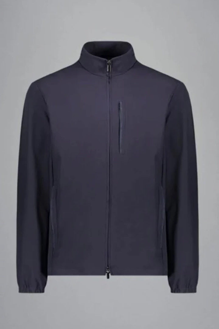 Vue de face blouson Paul and Shark bleu avec fermeture éclair pour homme - Valérie Simon