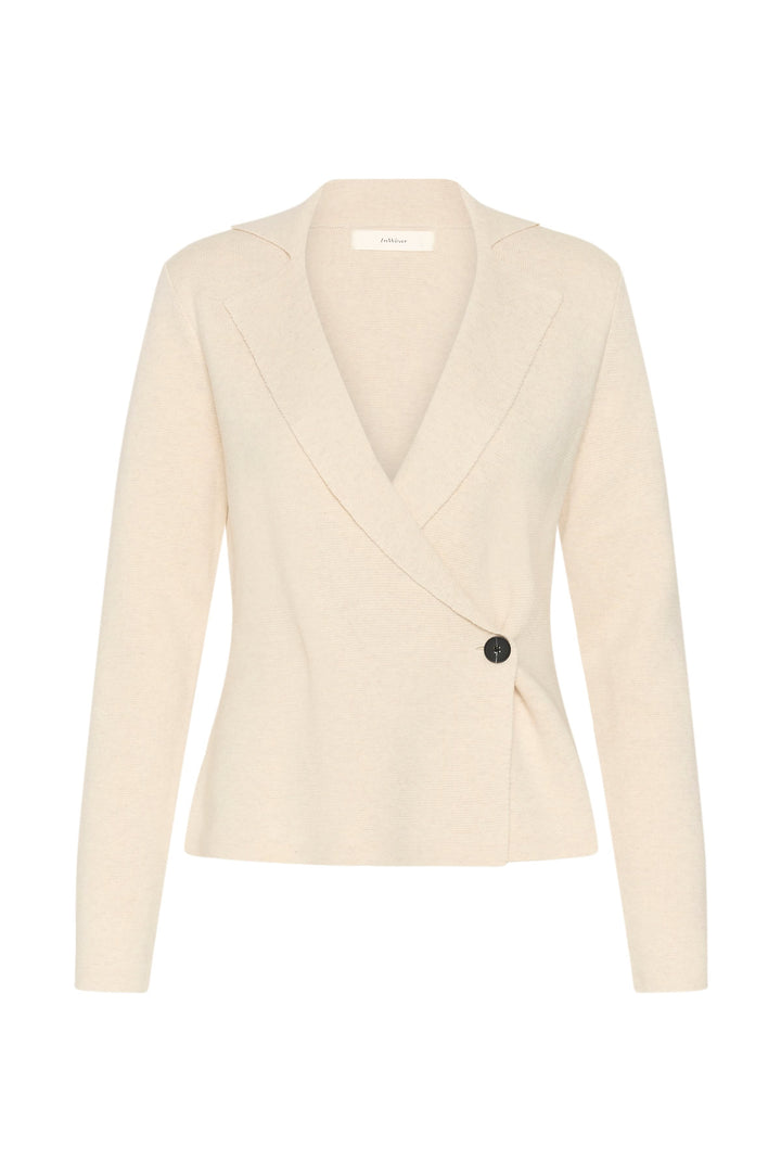 Veston en tricot à fermeture asymétrique vue de face pour femme Inwear