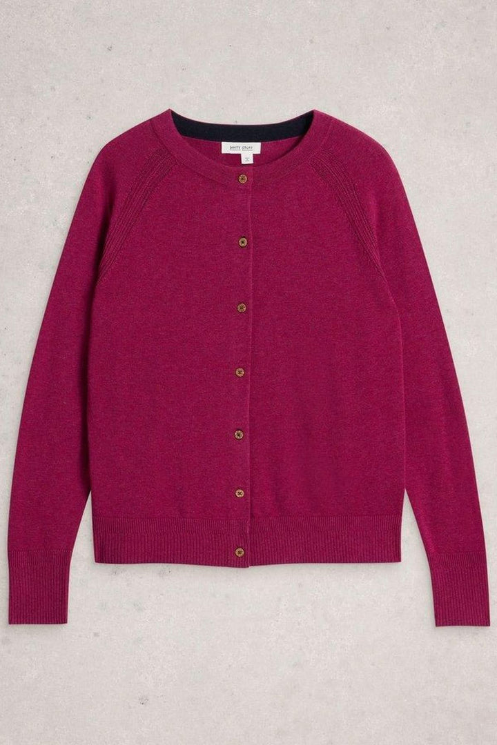 Cardigan boutonné coton à col rond