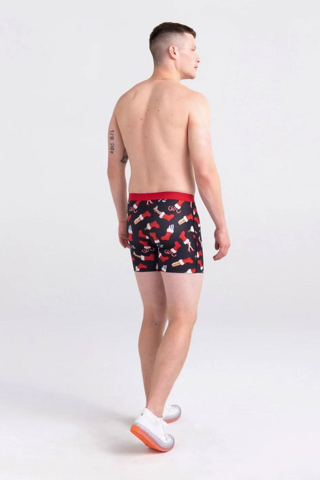 Boxer Volt bas de Noël, modèle ajusté à pois, parfait pour les entraînements sportifs et aérobies.
