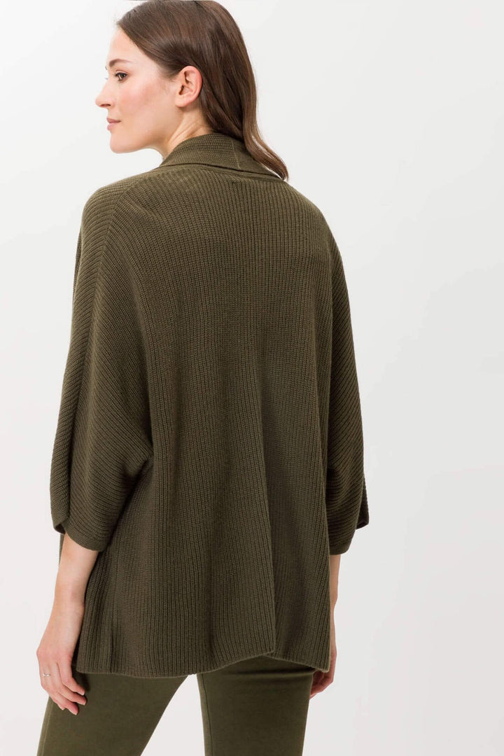 Cardigan Taylor en fine laine mélangée, vue arrière, style décontracté et silhouette moderne.