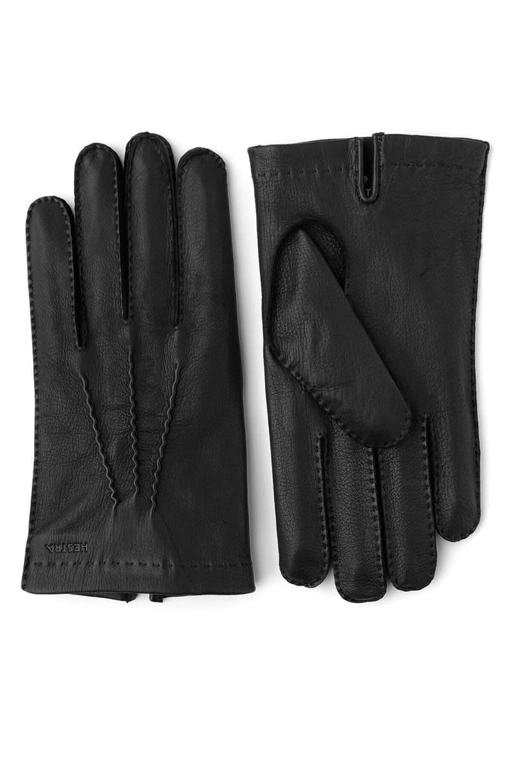 Gants de conduite en cuir noir, élégants et classiques, parfaits pour l'automne, collection Hestra.