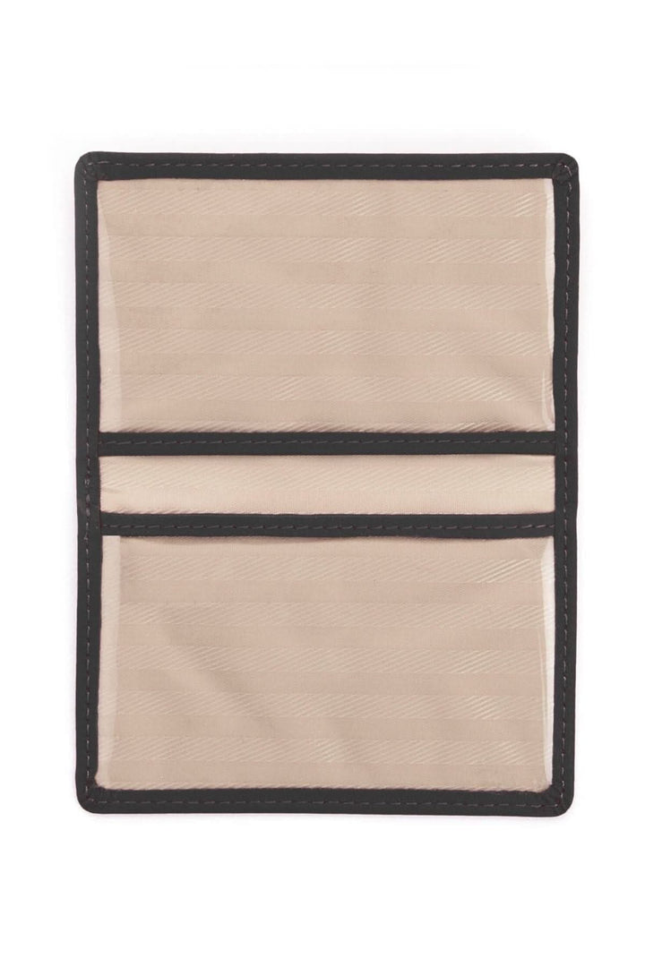 Étui compact en cuir à deux fenêtres pour cartes d&