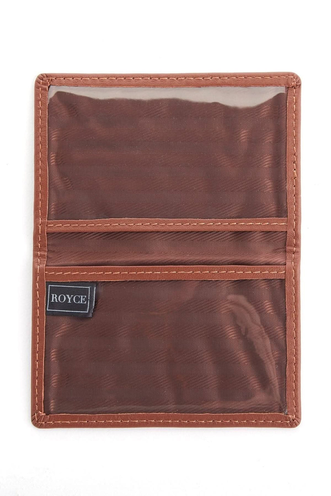 Étui compact en cuir avec deux fenêtres pour cartes d&