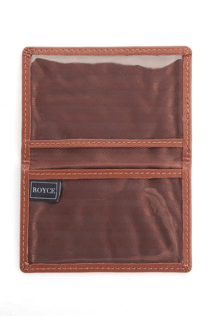 Étui compact en cuir avec deux fenêtres pour cartes d&