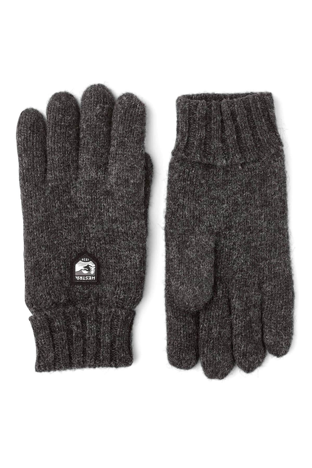 Gant en laine Shetland gris foncé, doublé Thinsulate, isolant respirant et résistant à l'humidité.