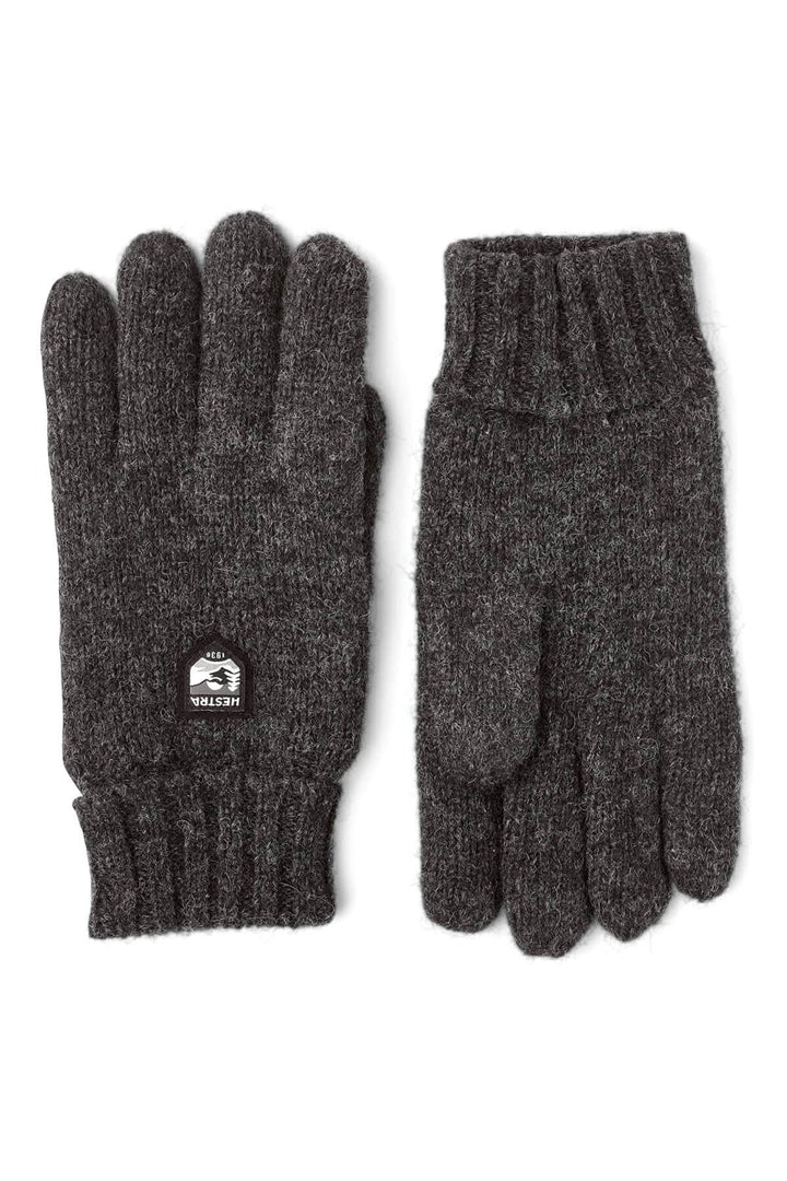 Gant en laine Shetland gris foncé, doublé Thinsulate, isolant respirant et résistant à l'humidité.