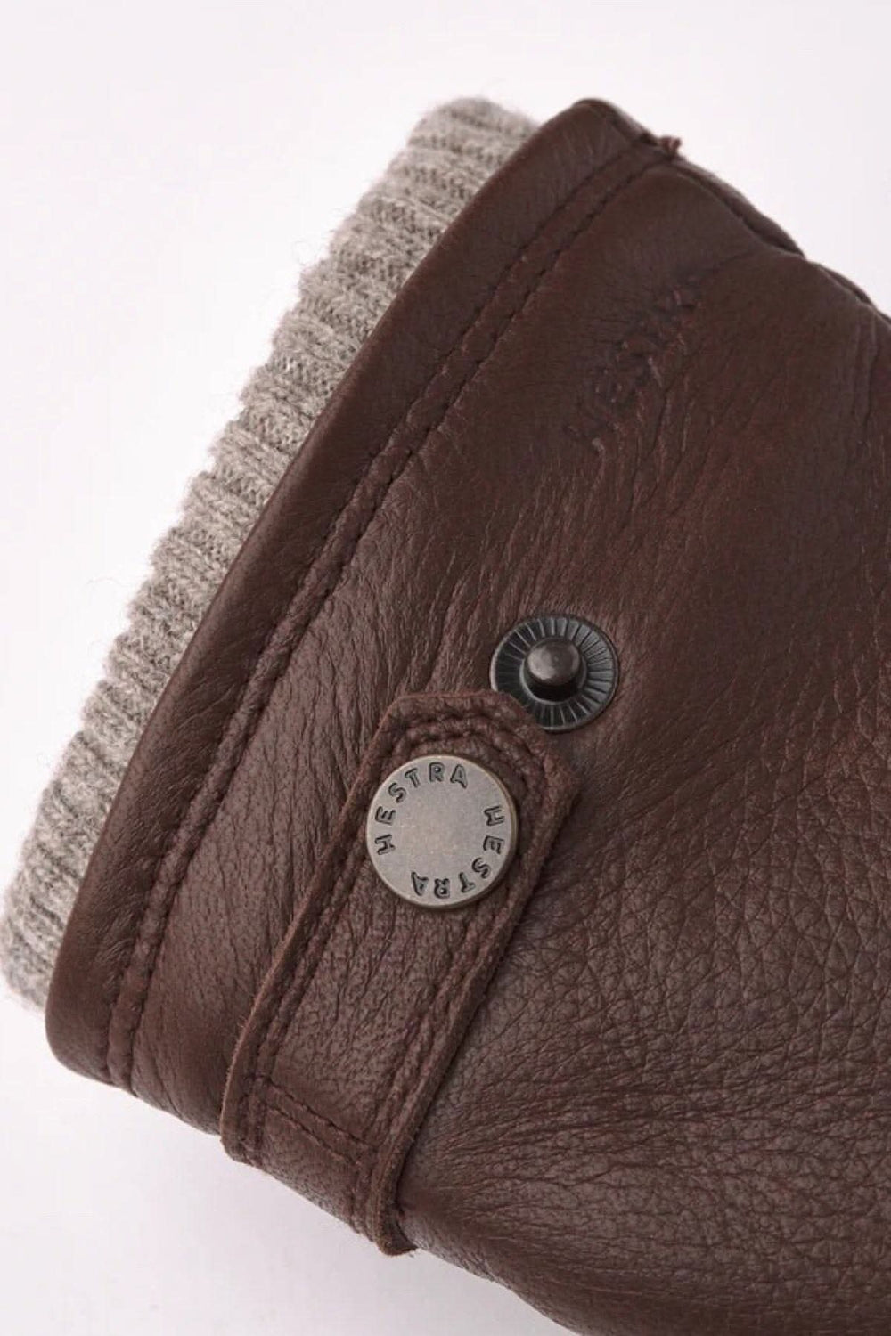 Gant en cuir d'élan marron, rembourré Primaloft, mode Elk Utsjo, intérieur en polyester, style scandinave.