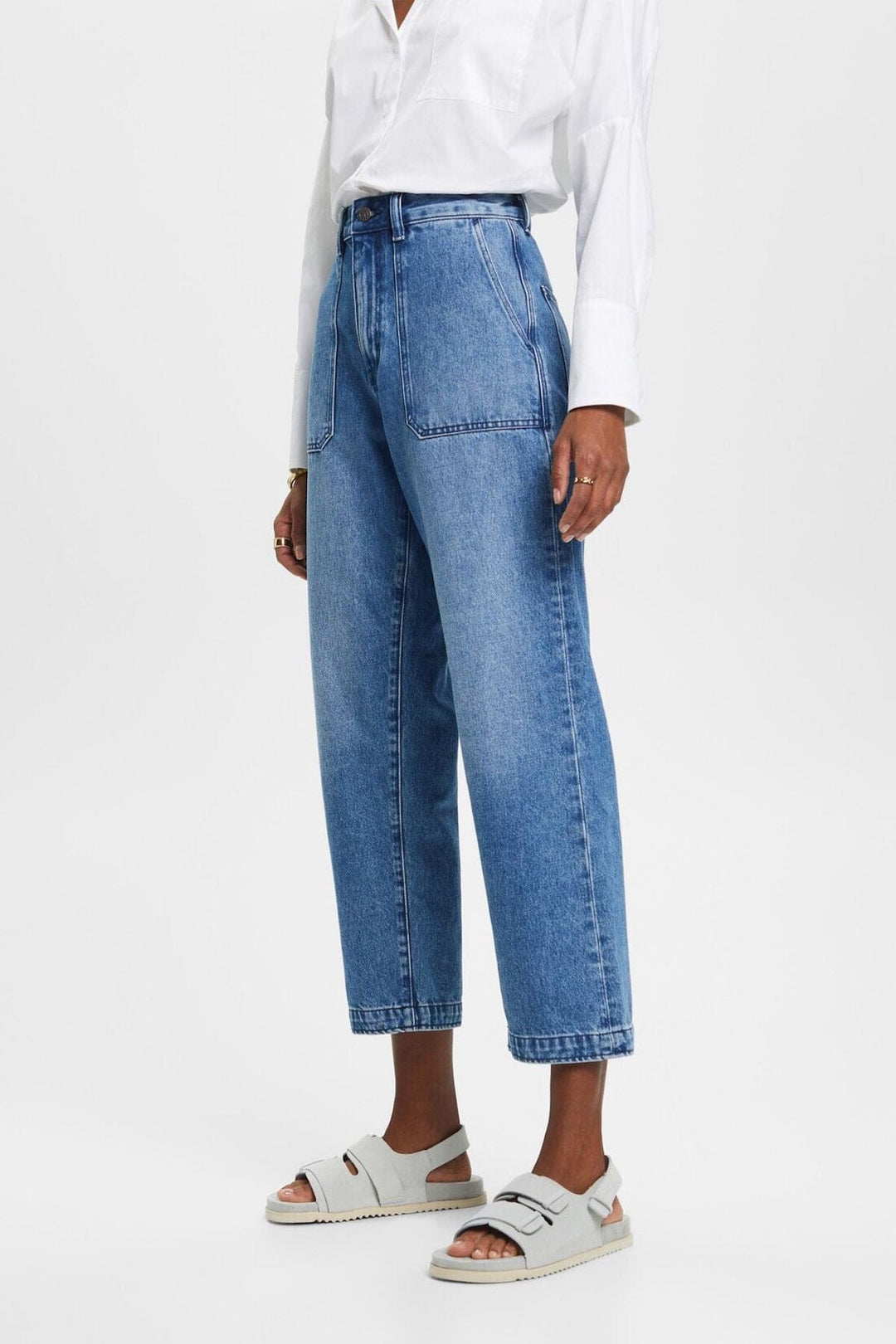 Jean coupe Dad Femme - Bas - Pantalon - Jeans Esprit