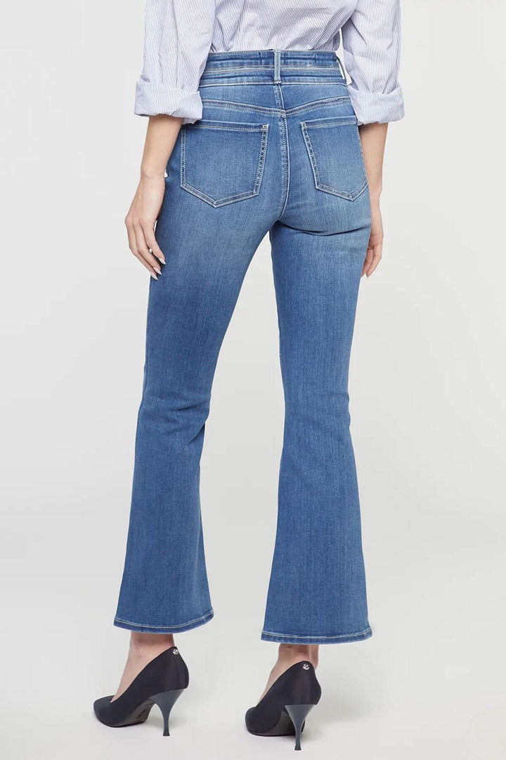 Jean évasé Ava de NYDJ, vue arrière, taille haute, évasé à l&