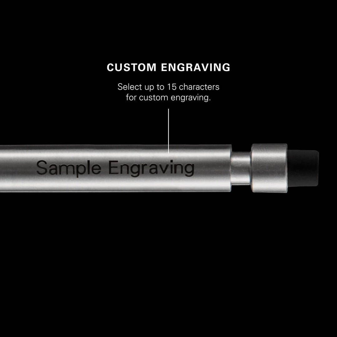 Crayon Modern Fuel avec gravure personnalisée, métal solide, design unique sans plastique.