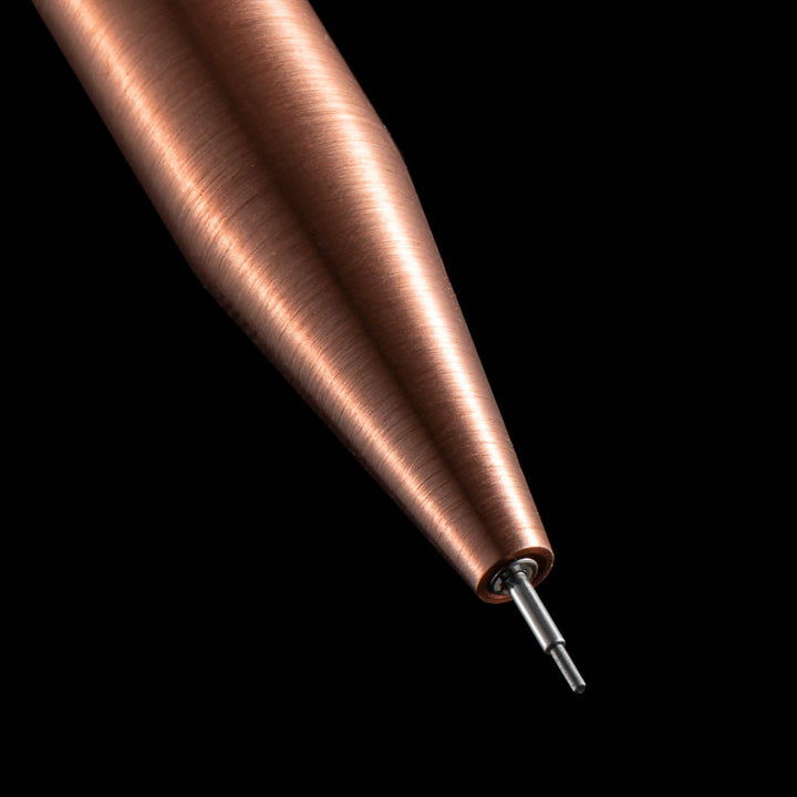 Crayon Modern Fuel en métal solide, design unique, sans plastique, finition cuivre élégante.