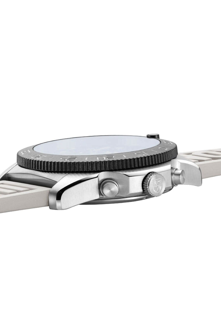 Montre Pacific Diver 3141, boîtier en acier inoxydable et lunette en CARBONOX™, design robuste et élégant.