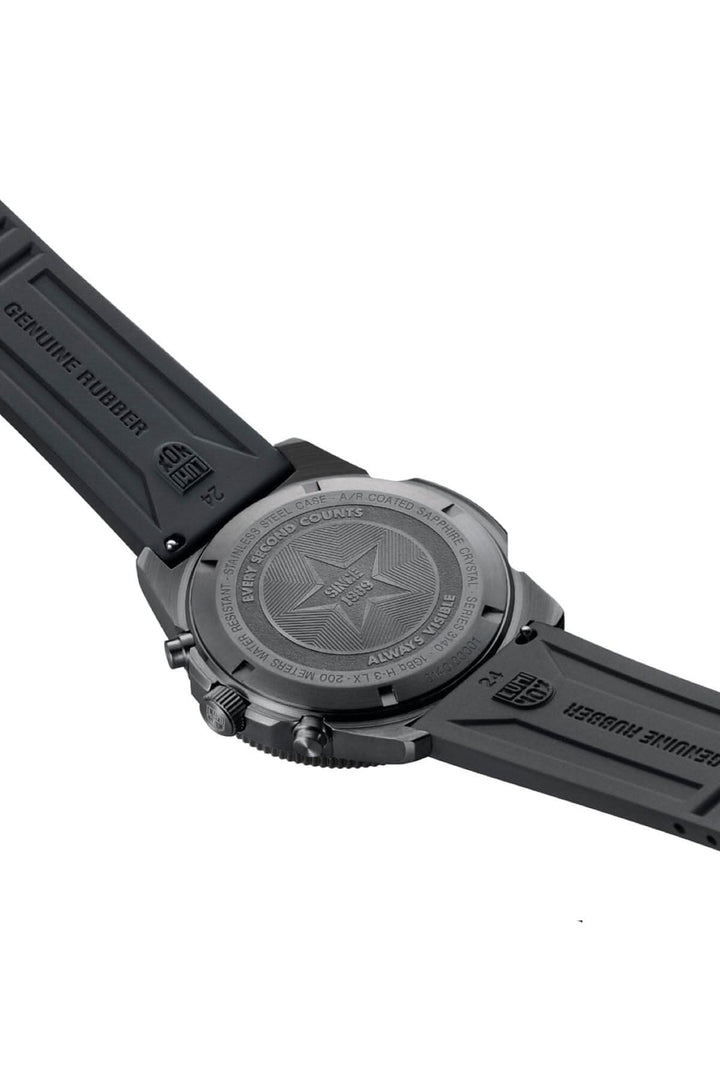 Montre Montre Pacific Diver 3141.BO avec boîtier en acier inoxydable et bracelet en caoutchouc noir.