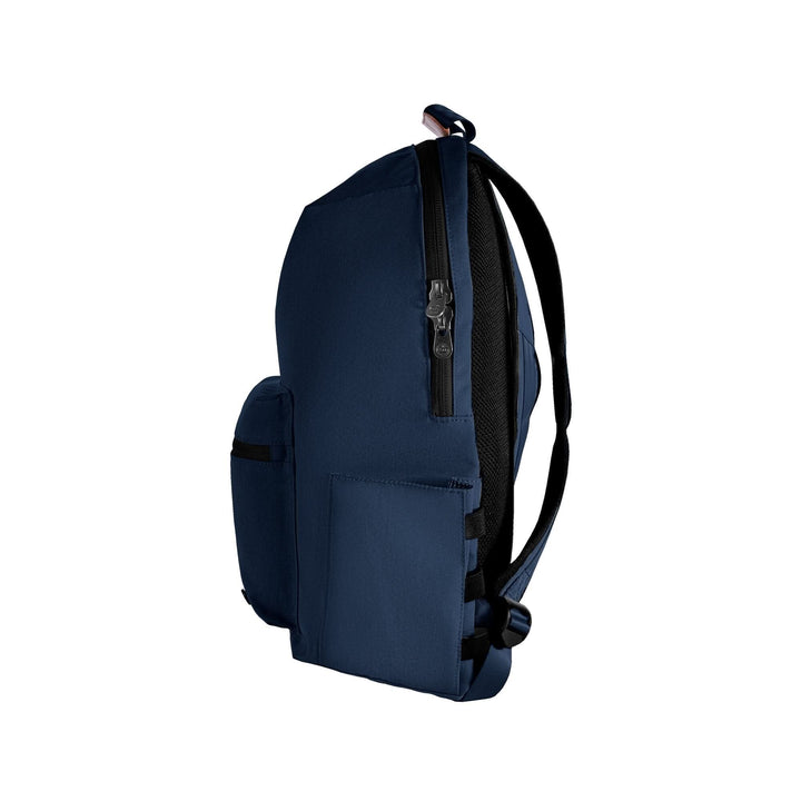Sac à dos Granville 22L bleu avec grande poche avant et tissu recyclé résistant aux intempéries.