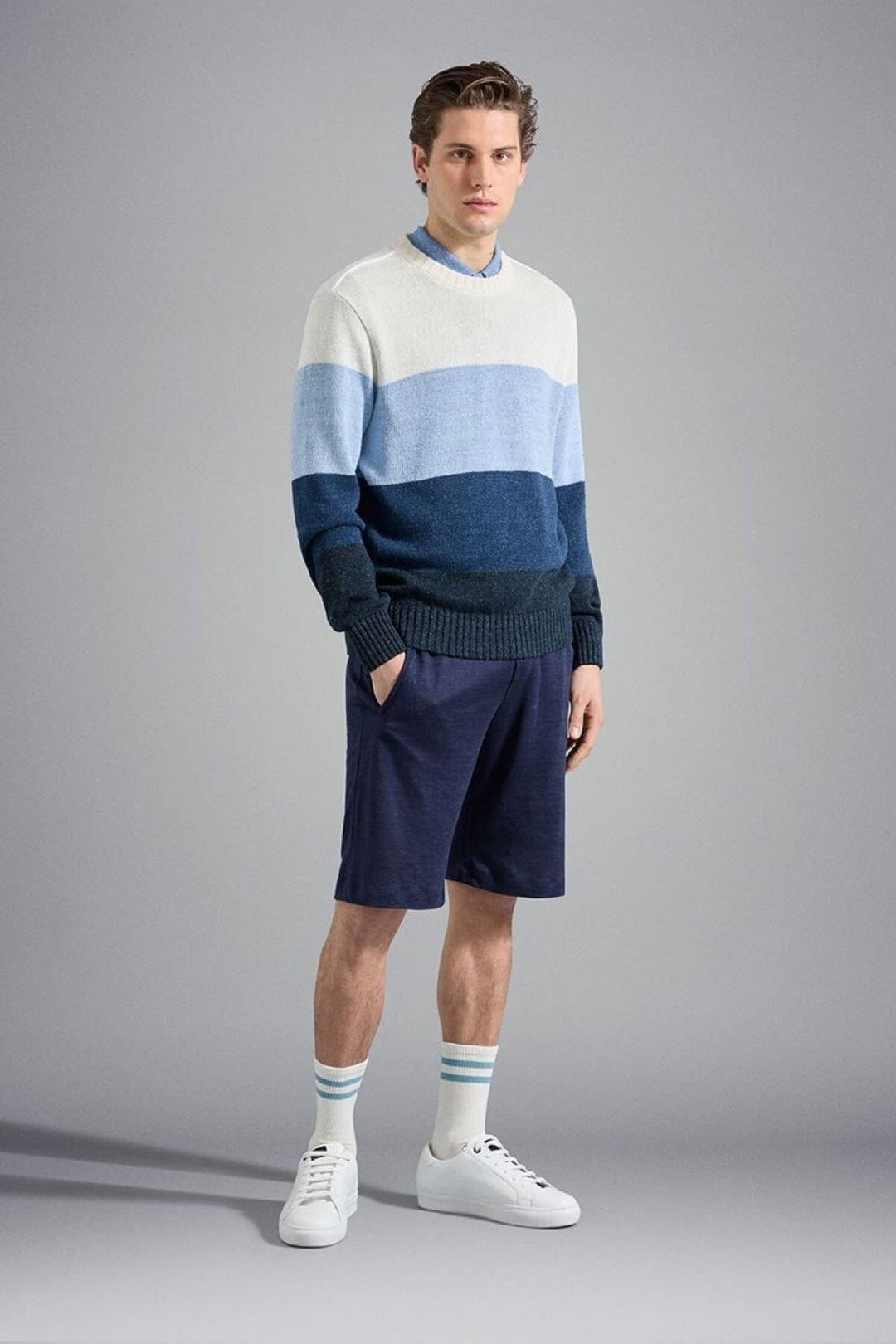 Pull en lin et coton Homme - Hauts - Chandail Paul and Shark