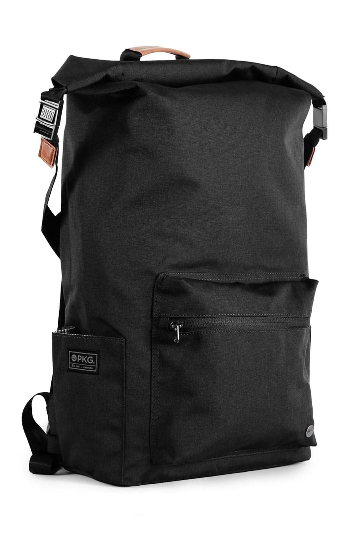 Sac à dos recyclé PKG Dawson 28L, roll-top, compartiment pour ordinateur portable, design hybride.