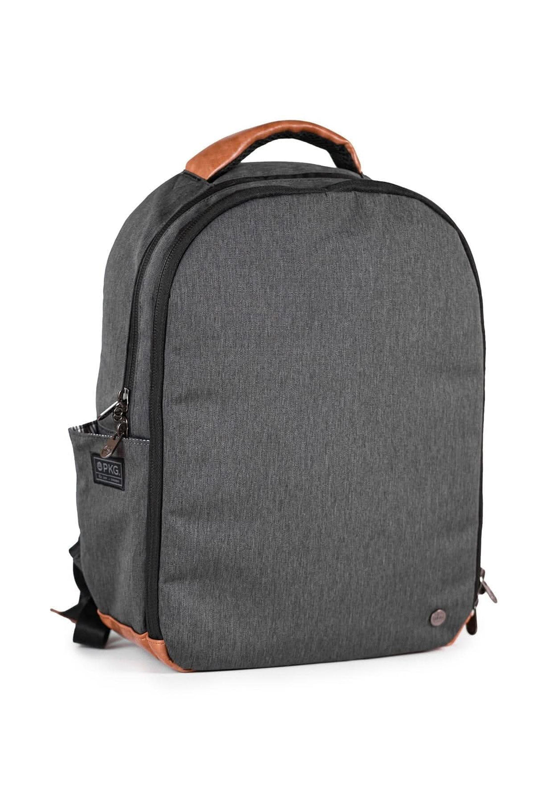 Sac à dos recyclé PKG Durham Commuter 17L, profil mince, organiser avant, tissu polyester résistant.