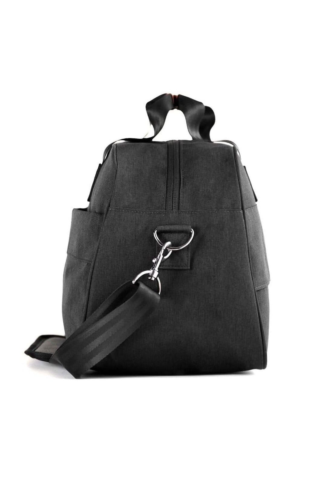 Sac de sport recyclé Westmount 26L, noir, avec sangle ajustable et fermeture sécurisée.