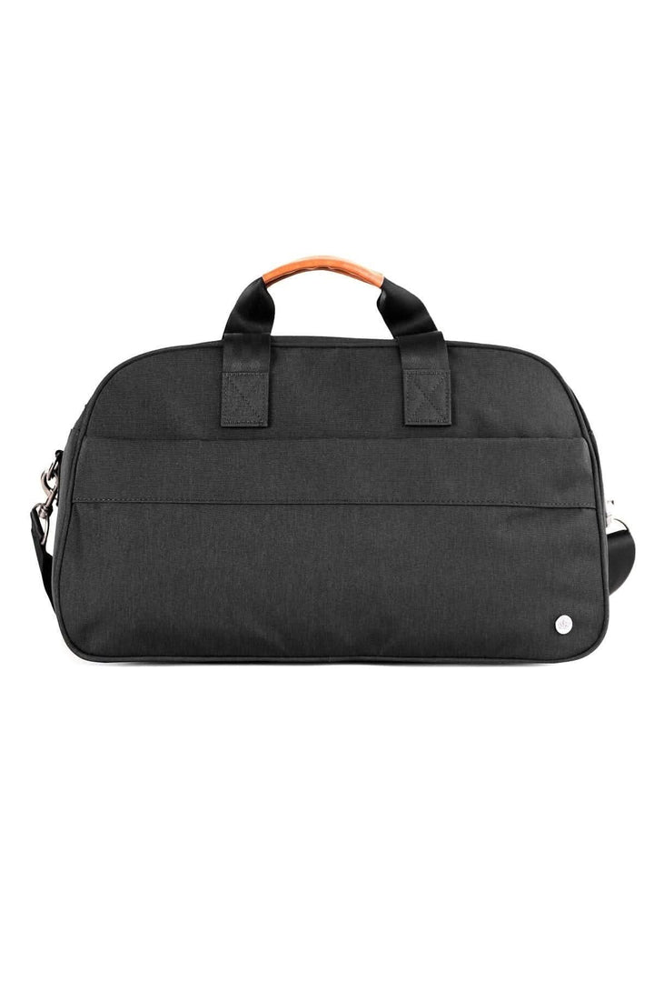Sac de sport recyclé 26L Westmount avec poignes en cuir végétalien et bandoulière.