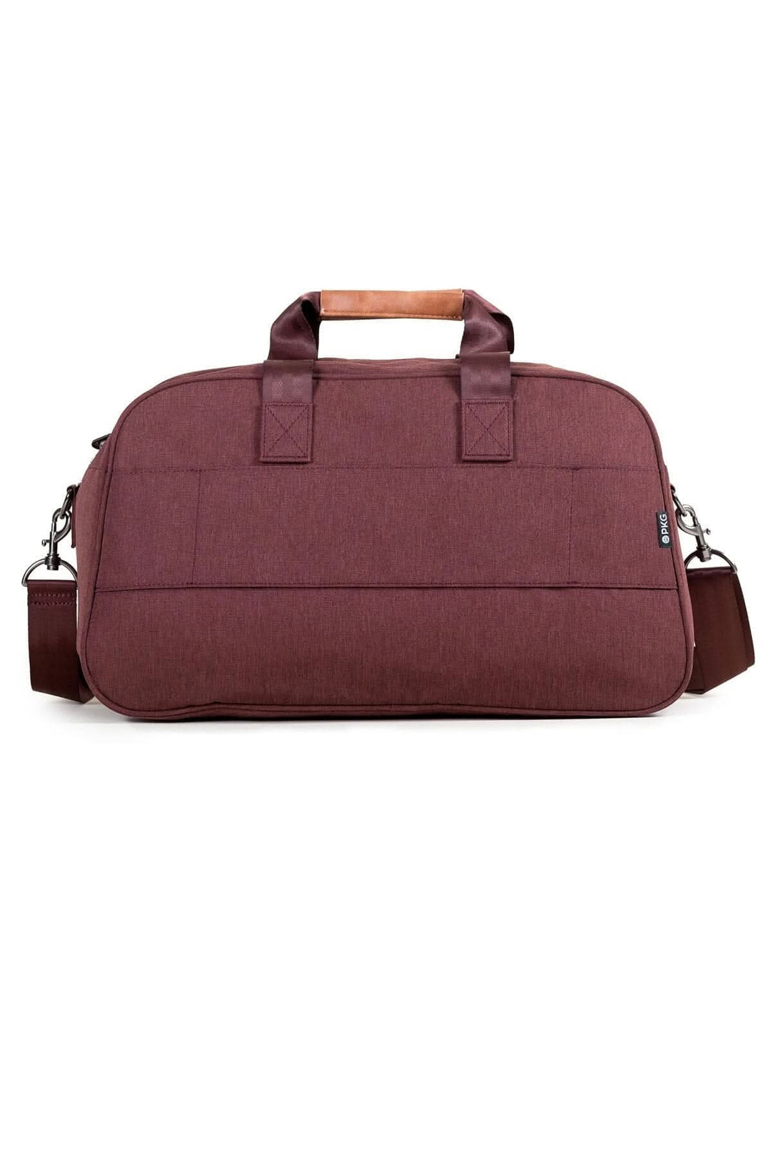 Sac de sport recyclé Westmount 26L en polyester, couleur bordeaux avec bandoulière et poignées.