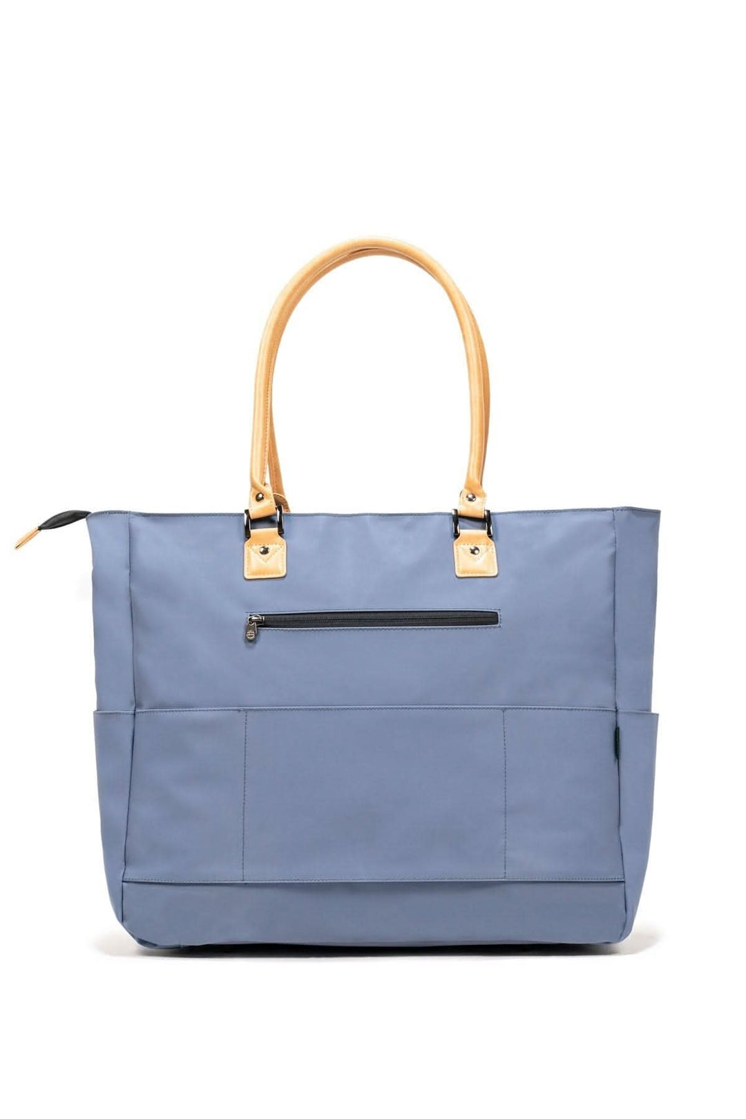 Sac fourre-tout recyclé de 33L en tissu imperméable, élégant avec des poignées en bois.