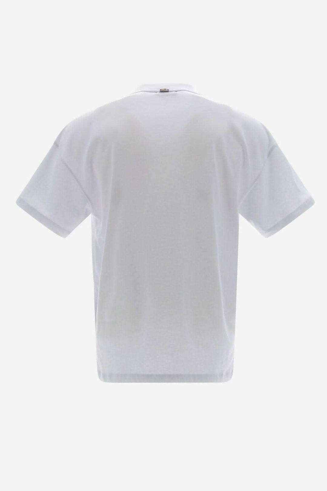T-shirt HERNO en blanc, vue arrière, coupe décontractée, tissu en coton durable et sportif.